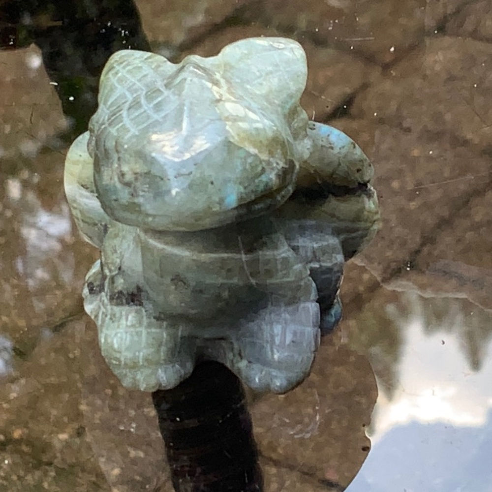 LABRADORITE HAND CARVED BABY DRAGON